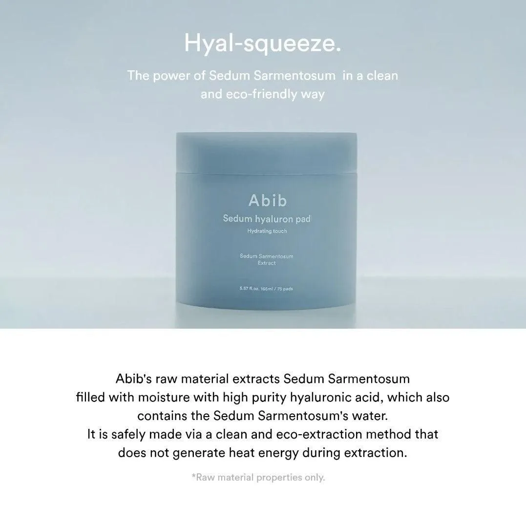 Abib Sedum Hyaluron Pad Hydrating Touch 165ml 75EA