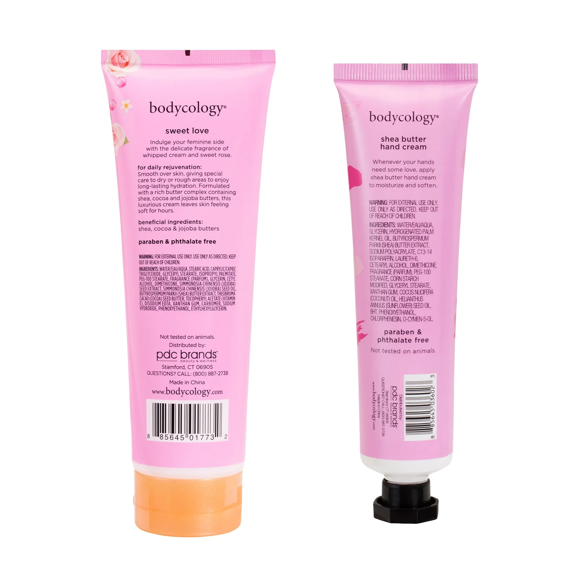 Bodycology Sweet Love Body Cream & Hand Cream | Moisturizes, Delicate Fragrance, Non Greasy Formula | For Dry,Rough & Cracked Skin | Paraben & Phthalete Free, Cruelty Free - Combo of 2