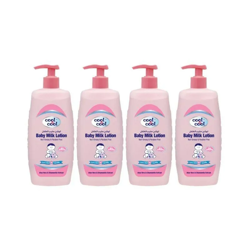 Cool & Cool Baby Milk Lotion Pack of 4 - 500 ml