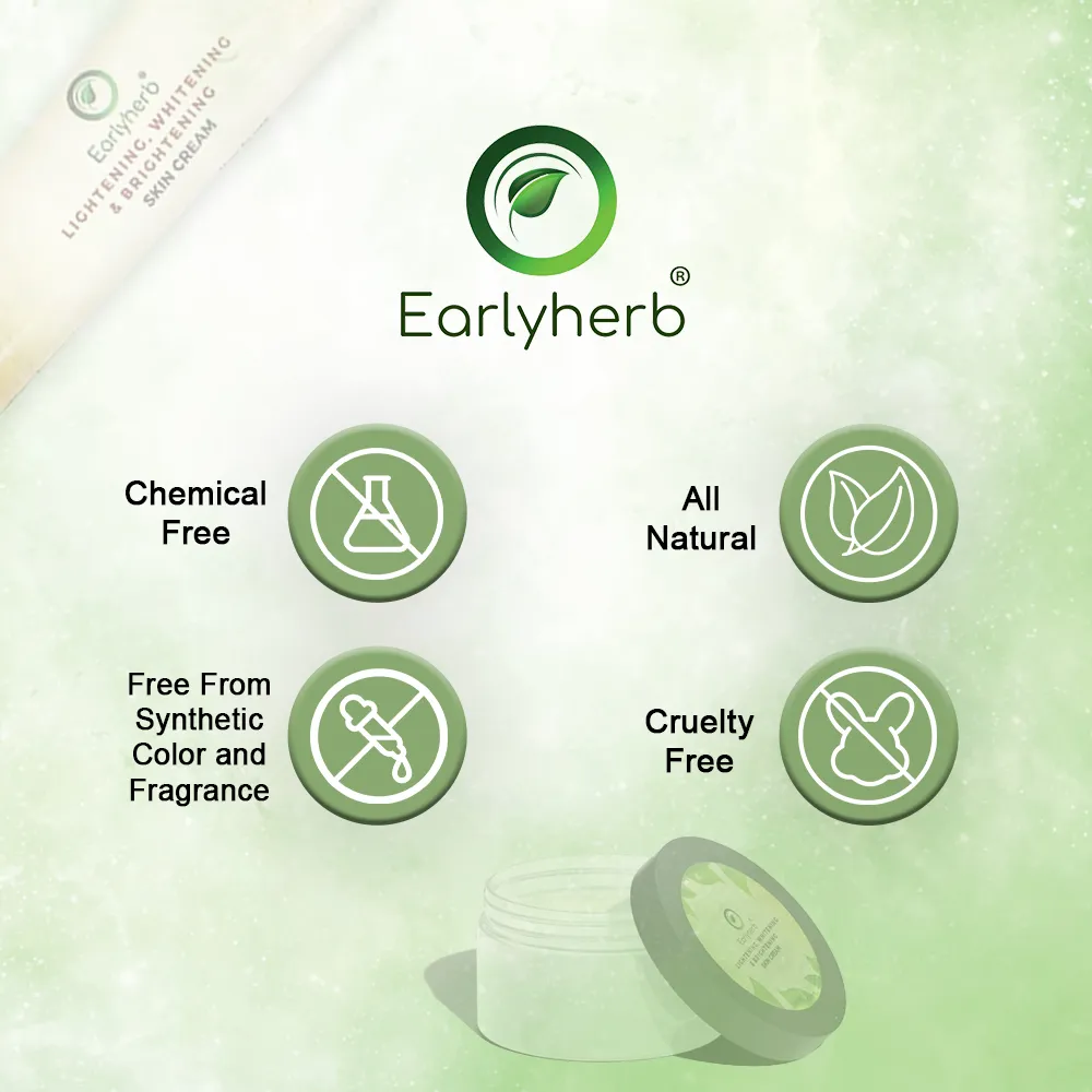 Earlyherb's skin Whitening cream with Mulberry, Licorice and Aloevera