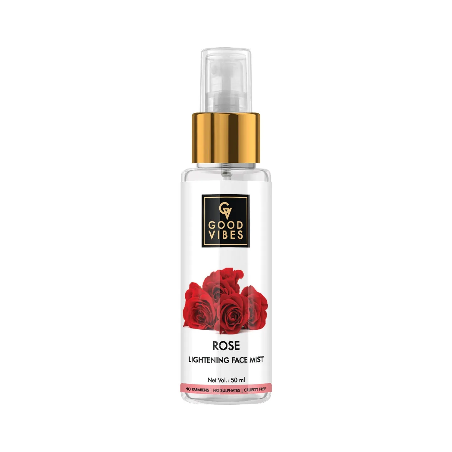 Good Vibes Rose Illuminating Face Mist | Anti-Acne, Maintains pH Balance | No Parabens, No Sulphates, No Alcohol, No Animal Testing (50 ml)