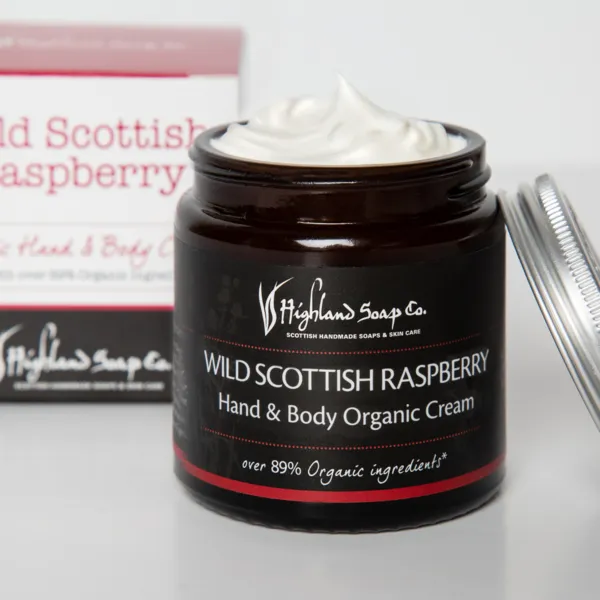 Highland Soap Company Wild Scottish Raspberry Hand & Body Cream 120ml