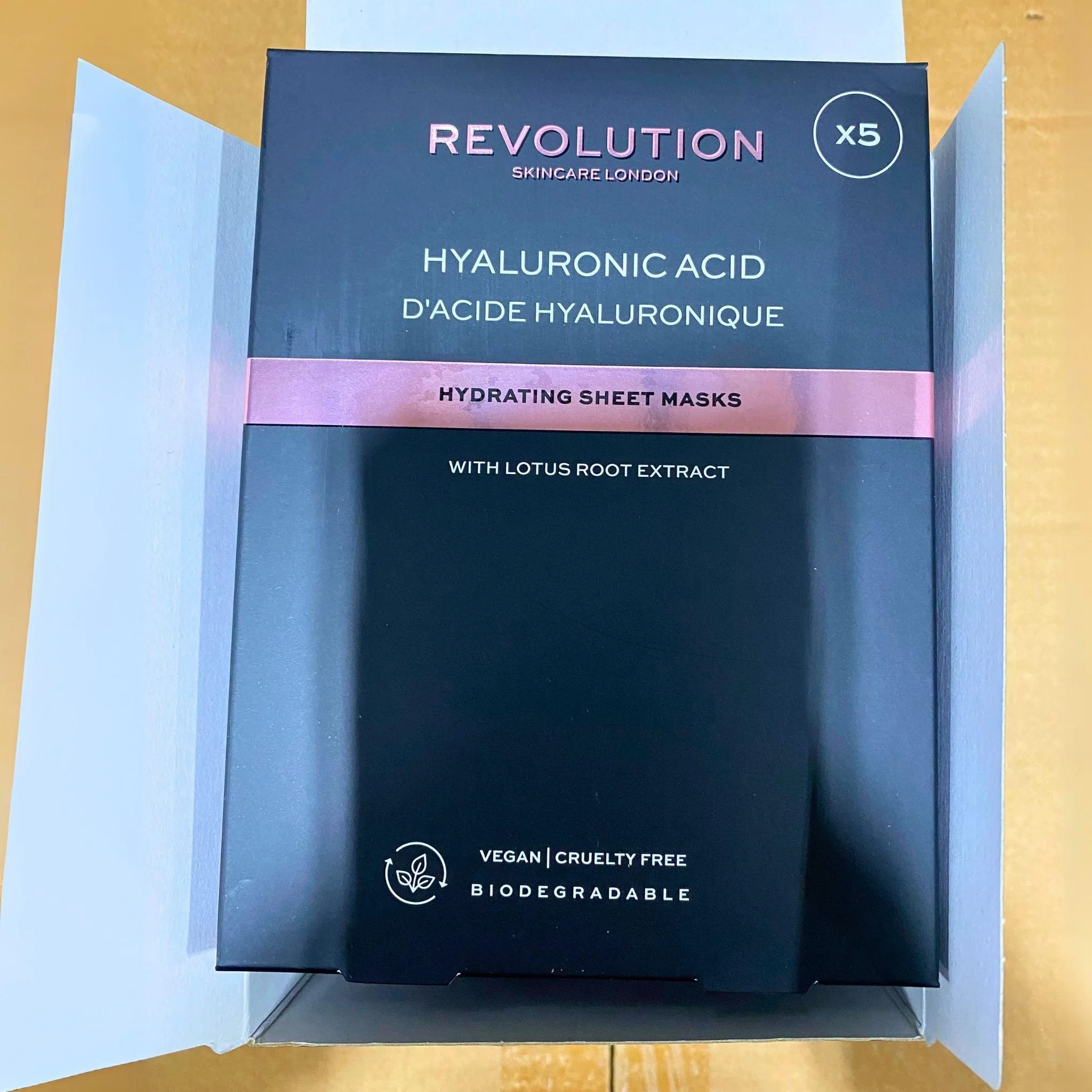 Revolution Skincare London Hyaluronic Acid Hydrating Sheet Masks with Lotus Root Extract x5 (48 Pcs Lot)